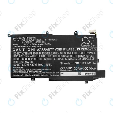 Baterie pentru HP Spectre X360 14-EA0002NI, X360 14-EA0002NX, 8150mAh, Li-Pol, 7.7V, WS04XL, HQ