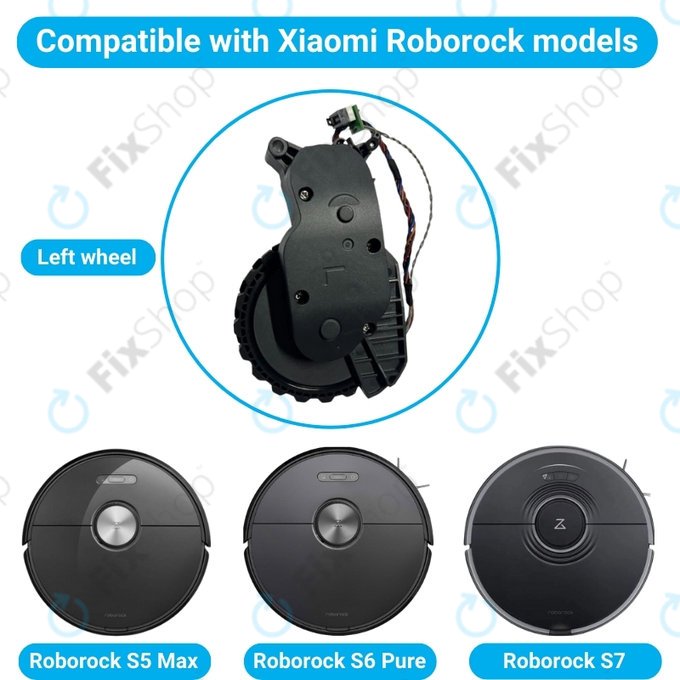 Xiaomi Roborock S5 Max, S6 Pure, S7 - Roată cu Motor (Stânga) (Negru)