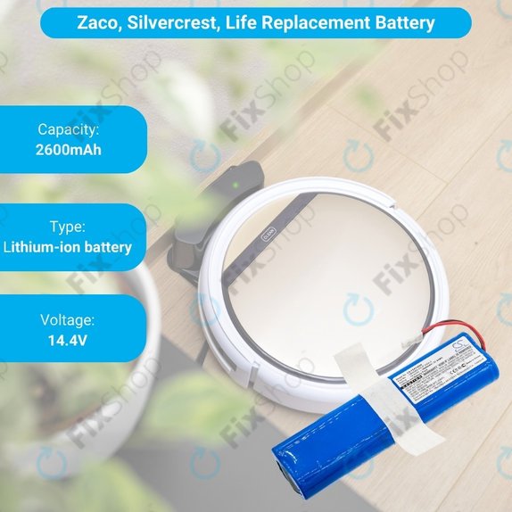 Zaco V3, V40, V5s Pro, V5x - Baterie 18650B4-4S1P-AGX-2 Li-Ion 14.4V 2600mAh HQ