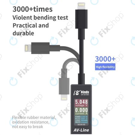 AV-Line - Cablu de Incărcare cu Detectare Inteligentă (Lighting - USB-A)
