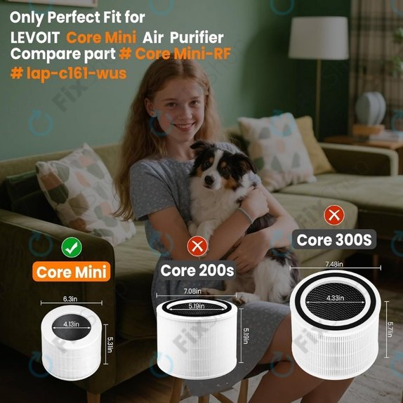 Levoit Core Mini - Filtru HEPA 3-în-1 (Carbon activ) (2 buc.)