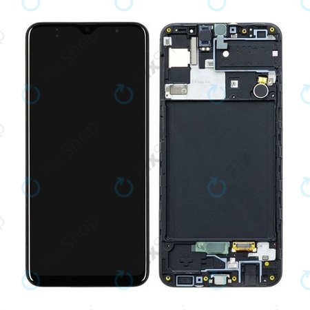 Samsung Galaxy A30s A307F - Ecran LCD + Sticlă Tactilă + Ramă (Prism Crush Black) - GH82-21189A, GH82-21190A, GH82-21191A, GH82-21329A, GH82-21385A Genuine Service Pack