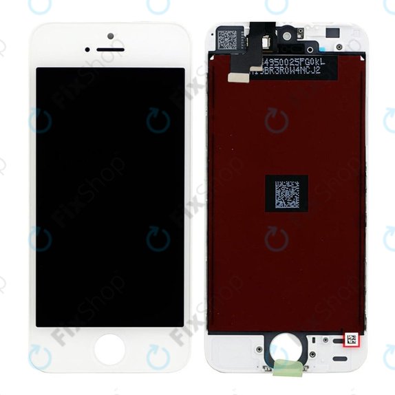 Ecran pentru iPhone 5S, SE, White, Sticlă tactilă cu ramă