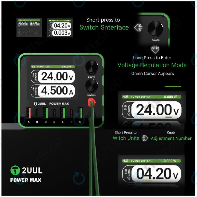 Stație de încărcare multi-port 200W, 2UUL PC01