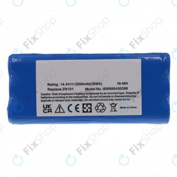 Ecovacs Dibea ZN101, K6, L6, Dirt Devil - Baterie 0606004 Ni-MH 14.4V 2500mAh