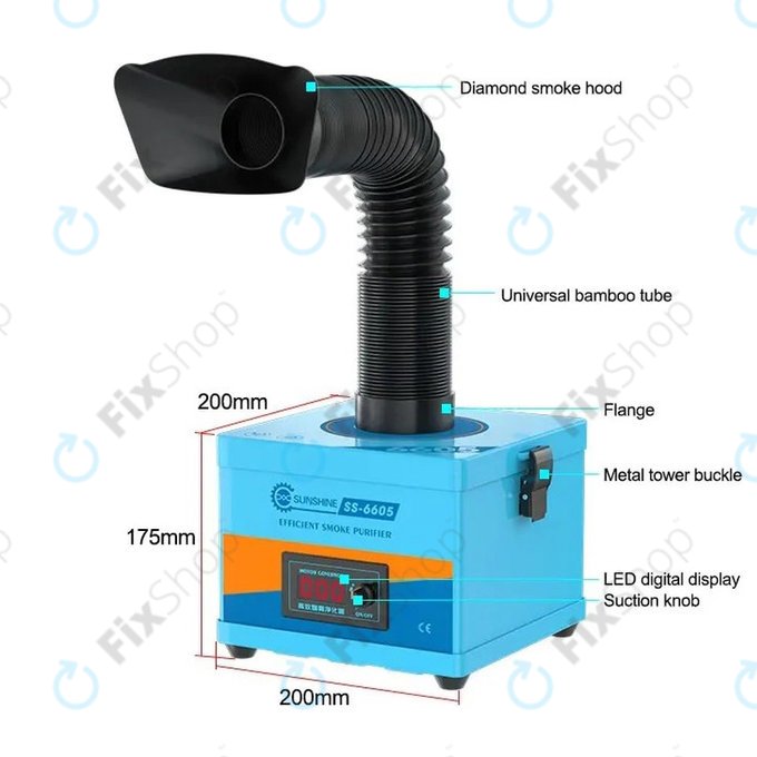 Sunshine SS-6605 - Extractor de Fum pentru Lipit