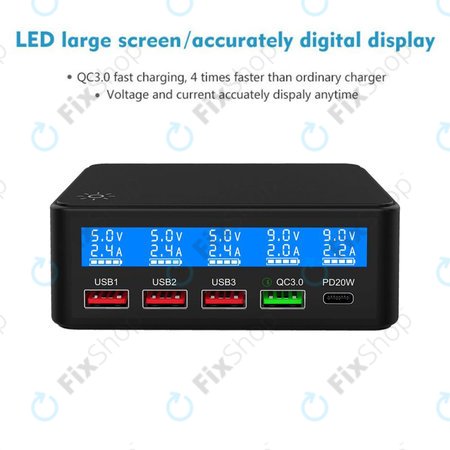 FixPremium - Statie de incarcare USB (USB 2.0, USB 3.0, USB-C)