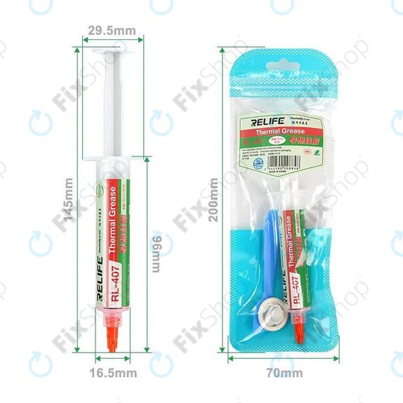 Pastă termoconductoare din silicon Relife RL-407, 6 W/mK, 20g, roz