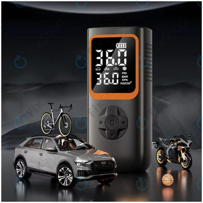 Compresor de Aer Electric Portabil cu Accesorii (11.1V, 2000mAh)