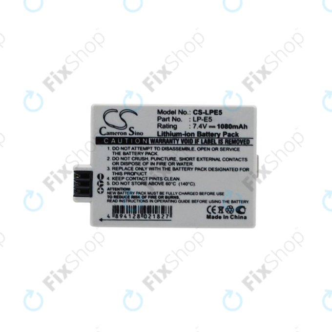 Canon EOS 450D, 500D, 1000D, Kiss F, Kiss X2, Kiss X3, Rebel T1i, XS, XSi - Baterie LP-E5 Li-Ion 1080mAh HQ