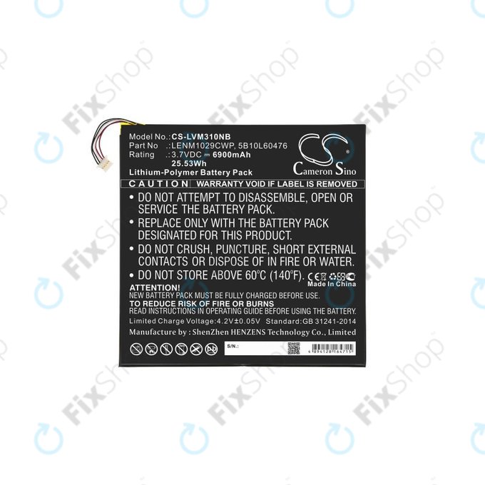 Baterie pentru Lenovo Miix 300, Miix 310, 6900mAh, Li-Pol, 3.7V, LENM1029CWP, HQ