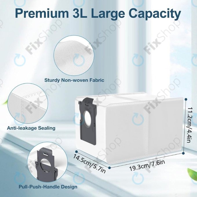Sac de praf, 2 buc. pentru Xiaomi Dreame X40 Ultra, X50 Ultra, L40s Pro Ultra, L40 Ultra, L10s Ultra Gen2, Mova E30 Ultra, Mova V50 Ultra, P60