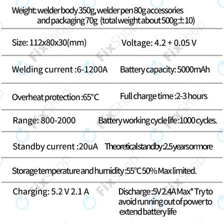 Docreate SW - Aparat Portabil de Sudura in Puncte cu Afisaj Digital (5000mAh)