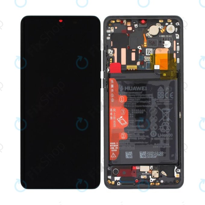 Huawei P30 Pro, P30 Pro 2020 - Ecran LCD + Sticlă Tactilă + Ramă + Baterie (Black) - 02352PBT, 02355UMW, 02354NAK, 02355UNB Genuine Service Pack
