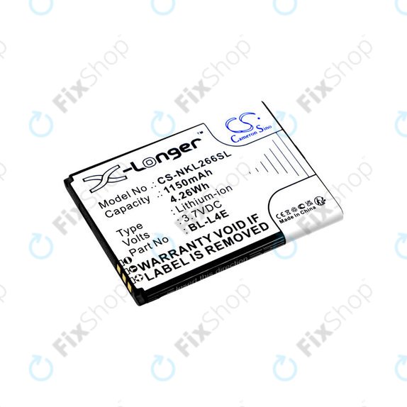 Baterie pentru Nokia 2660 Flip 4G, 1150mAh, Li-Ion, 3.7V, BL-L4E, HQ