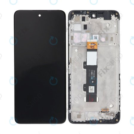 Motorola Moto E32s - Ecran LCD + Sticlă Tactilă + Ramă (Slate Grey) TFT