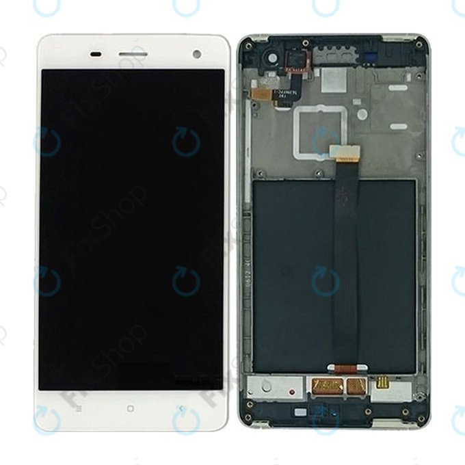 Xiaomi Mi 4 - Ecran LCD + Sticlă Tactilă + Ramă (White) TFT