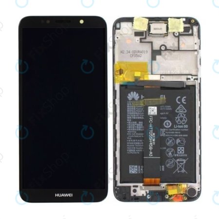 Huawei Y5 (2018), Y5 Prime (2018) - Ecran LCD + Sticlă Tactilă + Ramă + Baterie (Black) - 02351XHU, 02352CQV