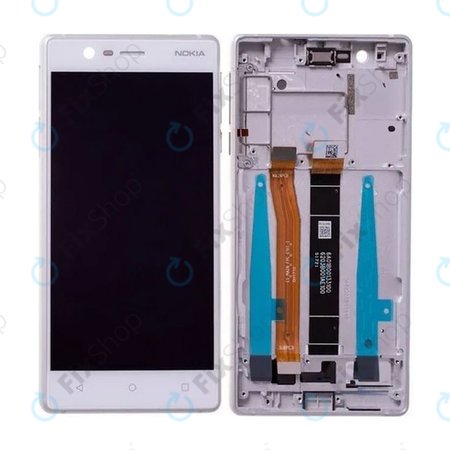 Nokia 3 - Ecran LCD + Sticlă Tactilă + Ramă (Silver White) - 20NE1SW0001 Genuine Service Pack