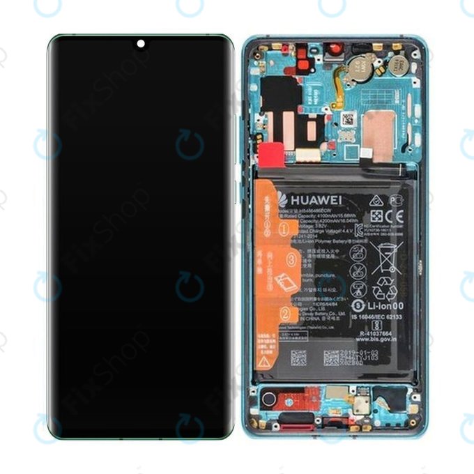 Huawei P30 Pro, P30 Pro 2020 - Ecran LCD + Sticlă Tactilă + Ramă + Baterie (Aurora) - 02352PGE Genuine Service Pack