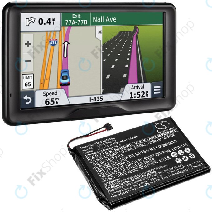 Baterie pentru Garmin Nüvi 2757, 1500mAh, Li-Ion, 3.7V, 361-00066-00, HQ