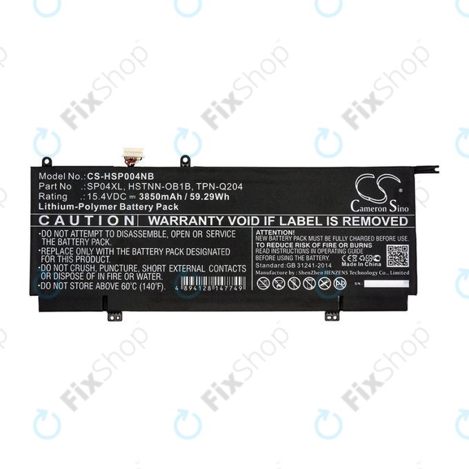 Baterie pentru HP Spectre X360 13, 3850mAh, Li-Pol, 15.4V, HSTNN-OB1B, HQ