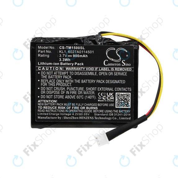 Baterie pentru TomTom Via 1405, 900mAh, Li-Ion, 3.7V, 6027A0114501, HQ