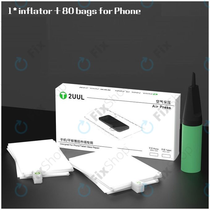 2UUL - Presă de aer pentru Repararea sticlei Telefonului (80buc)