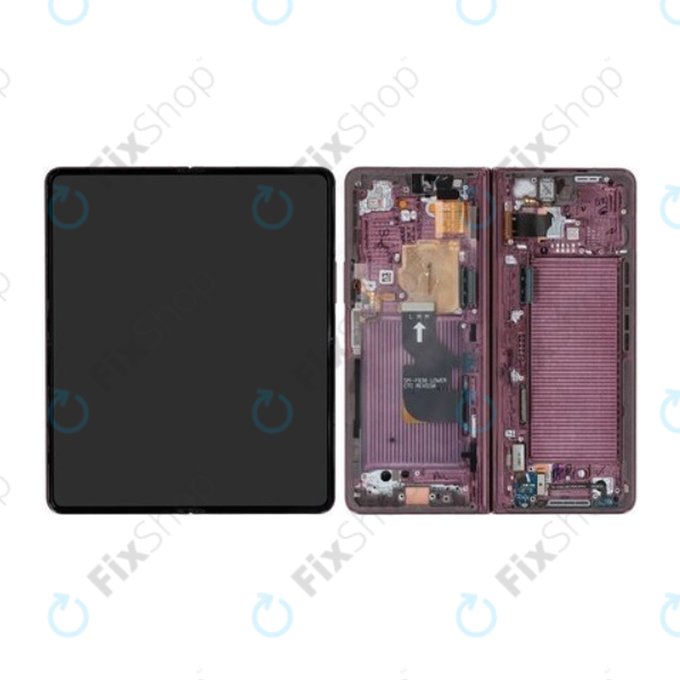 Samsung Galaxy Z Fold 4 F936B - Ecran LCD + Sticlă Tactilă + Ramă (Burgundy) - GH82-29461D, GH82-29462D Genuine Service Pack