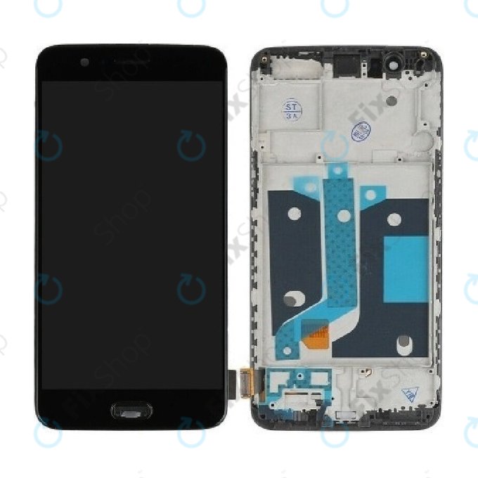 OnePlus 5 - Ecran LCD + Sticlă Tactilă + Ramă (Black) TFT