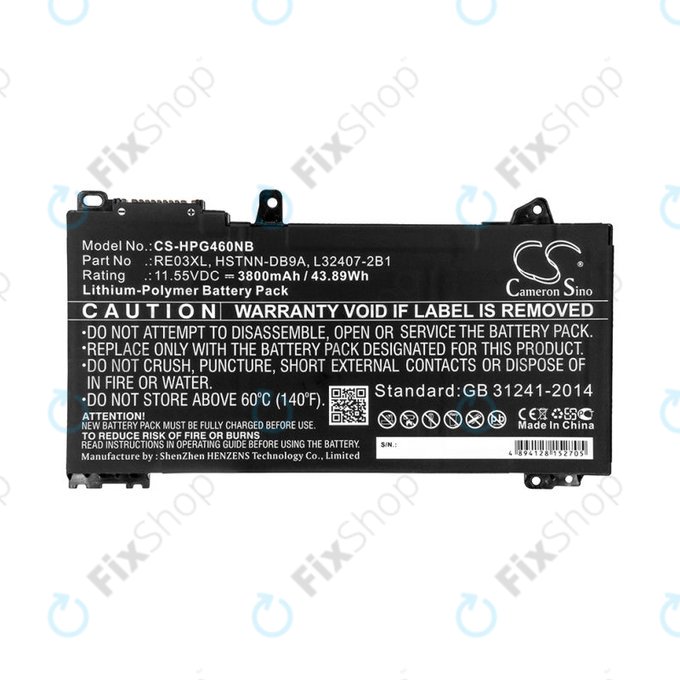 Baterie pentru HP ProBook 455, 450, 445, 440, 430 G6, 3800mAh, Li-Pol, 11.55V, RE03XL, HQ