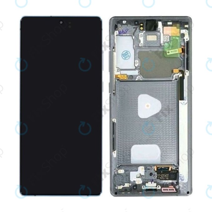 Samsung Galaxy Note 20 N980B - Ecran LCD + Sticlă Tactilă + Ramă (Mystic Gray) - GH82-23495A, GH82-23733A Genuine Service Pack