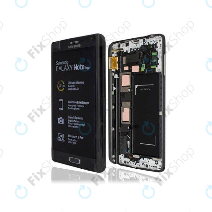 Samsung Galaxy Note Edge N915FY - Ecran LCD + Sticlă Tactilă + Ramă (Black) - GH97-16636A Genuine Service Pack