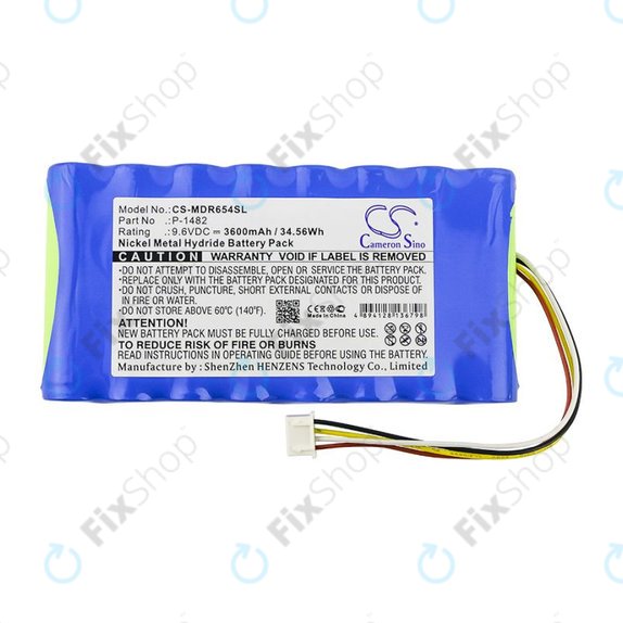 Baterie pentru Chauvin Arnoux 6116, 8335, Scopix Mobiles Oscilloscope II, Megger CA 6543, 3600mAh, Ni-MH, 9.6V, P-1482, HQ