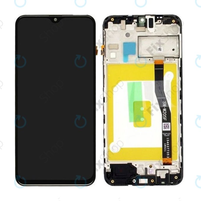 Samsung Galaxy M20 M205F - Ecran LCD + Sticlă Tactilă + Ramă (Black) - GH82-18682A, GH82-18724A Genuine Service Pack