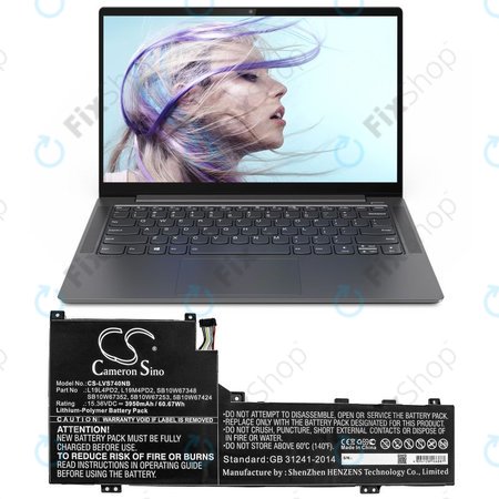 Baterie pentru Lenovo Yoga S740 14, IdeaPad S740-14IIL, 3950mAh, Li-Pol, 15.36V, L19L4PD2, HQ