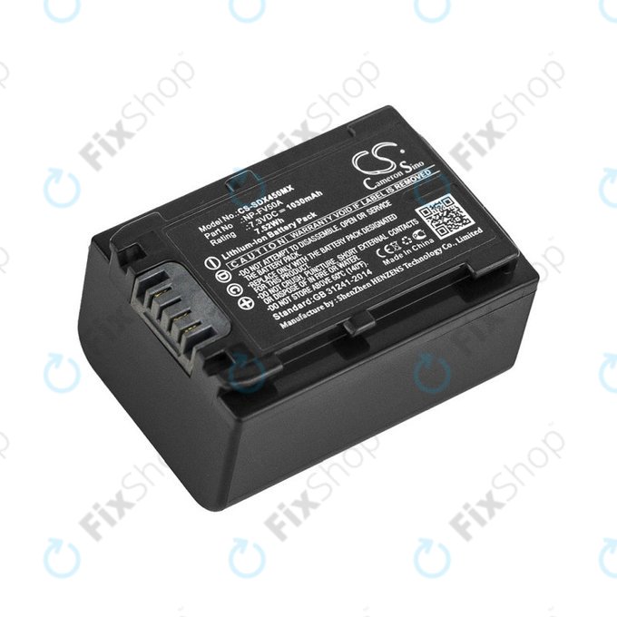 Baterie pentru Sony FDR-AX33, 40, 45, 53, 60, 700, P33, HDR-CX450, 625, 1030mAh, Li-Ion, 7.3V, NP-FV50A, HQ