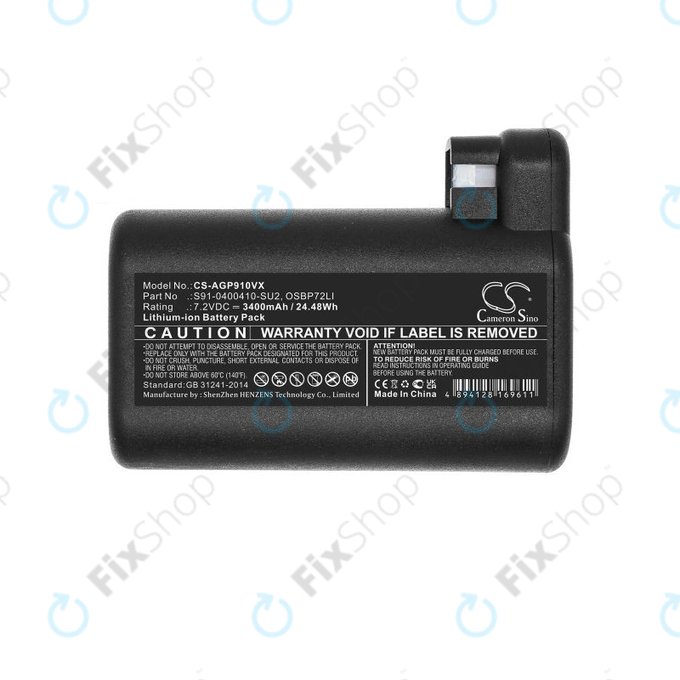 AEG RX-series, Electrolux E, P-series - Baterie S91-0400410-SU2, OSBP72LI, OSBP72LI25 Li-Ion 7.2V 3400mAh HQ