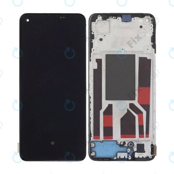 Oppo Reno 8 CPH2359 - Ecran LCD + Sticlă Tactilă + Ramă (Shimmer Black) OLED