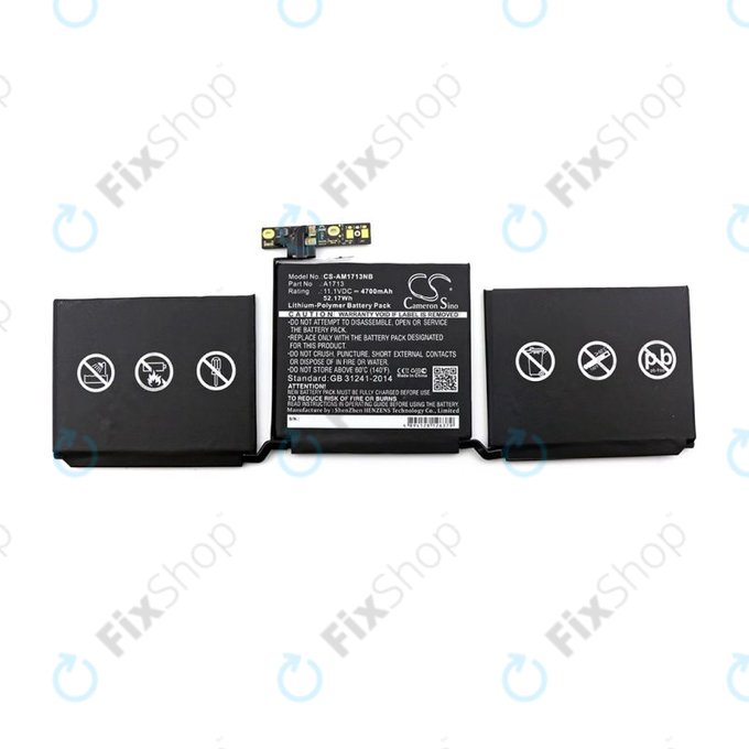 Apple MacBook Pro 13" A1708 (Late 2016 - Mid 2017) - Baterie A1713 4700mAh HQ