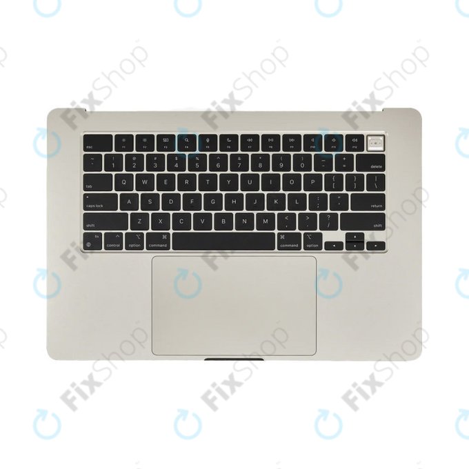 Ramă superioară tastatură pentru MacBook Air 15", A3114 (2024), cu tastatură US și baterie, Starlight, 661-40268, Genuine Apple