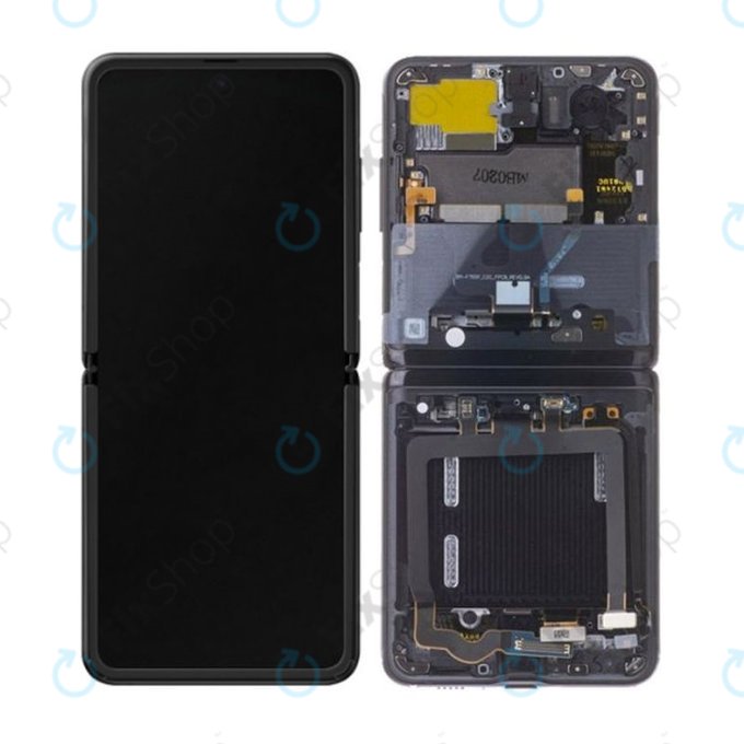 Samsung Galaxy Z Flip F700N - Ecran LCD + Sticlă Tactilă + Ramă (Thom Browne Edition) - GH82-22215C Genuine Service Pack