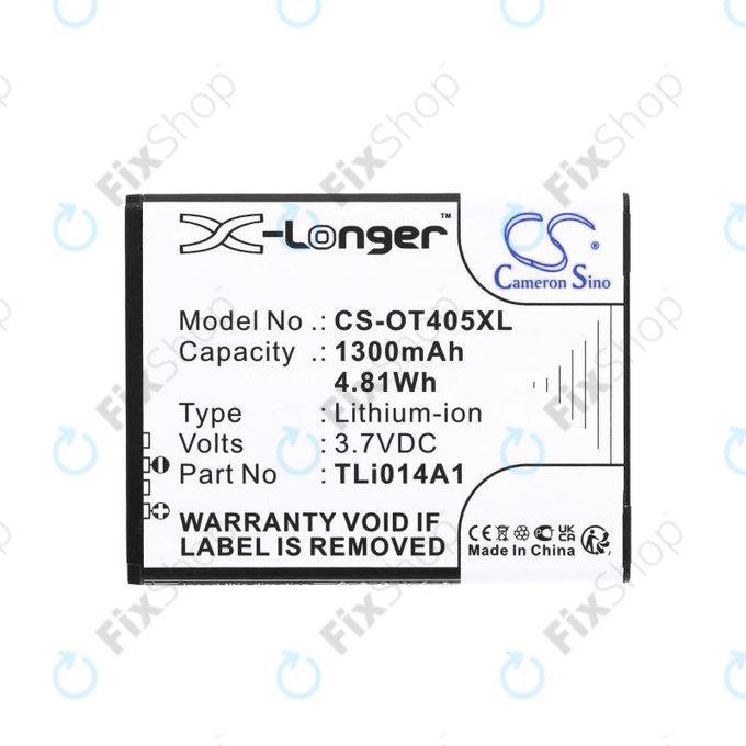 Baterie pentru Alcatel OneTouch Evolve, 1300mAh, Li-Ion, 3.7V, TLi014A1, HQ