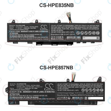 Baterie pentru HP ZBook Firefly 15 G7, G8, EliteBook 855 G7, G8, 850 G7, G8, 4600mAh, Li-Pol, 11.55V, CC03053XL, HQ