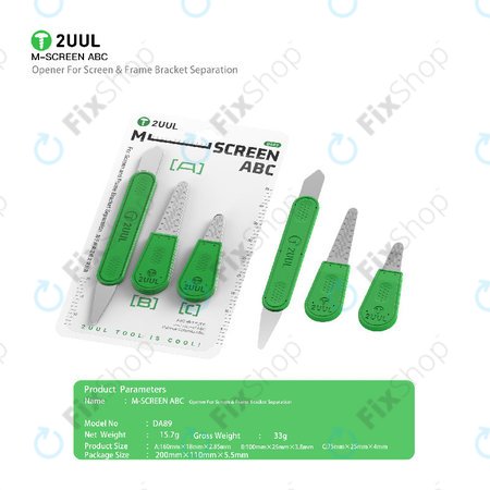 Set unelte ABC pentru deschiderea ecranelor, 2UUL DA89