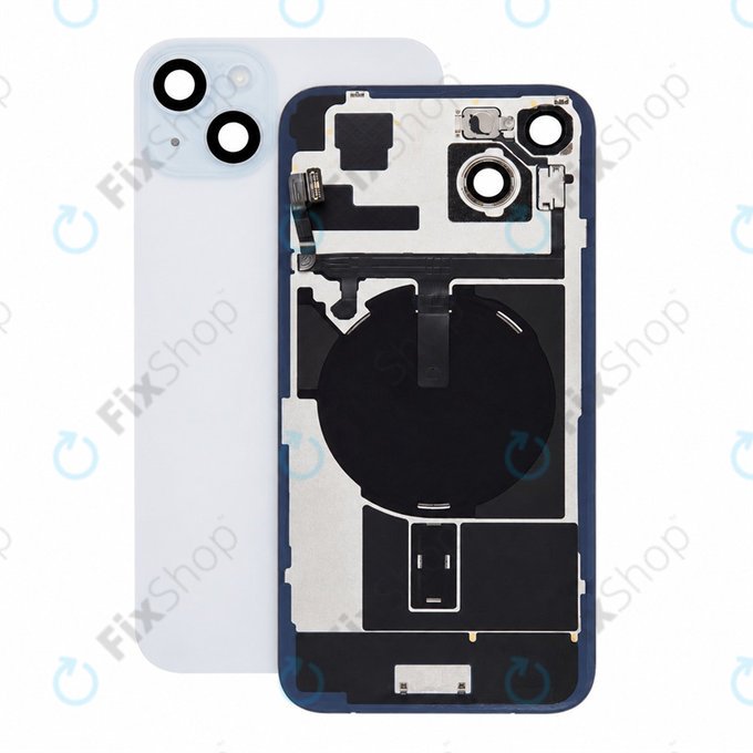 Sticlă carcasă spate pentru iPhone 15 Plus, Blue, Pulled A