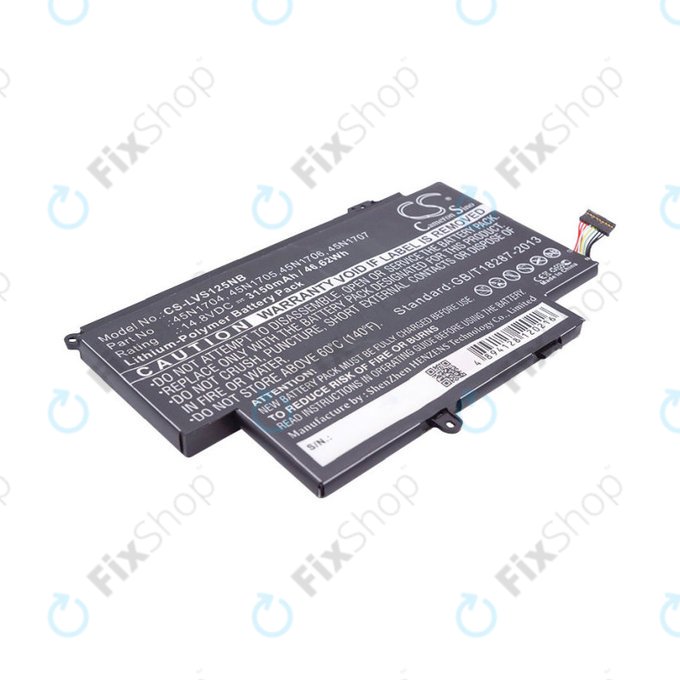 Baterie pentru Lenovo ThinkPad Yoga 12, Yoga S1, 3150mAh, Li-Pol, 14.8V, 45N1704, HQ