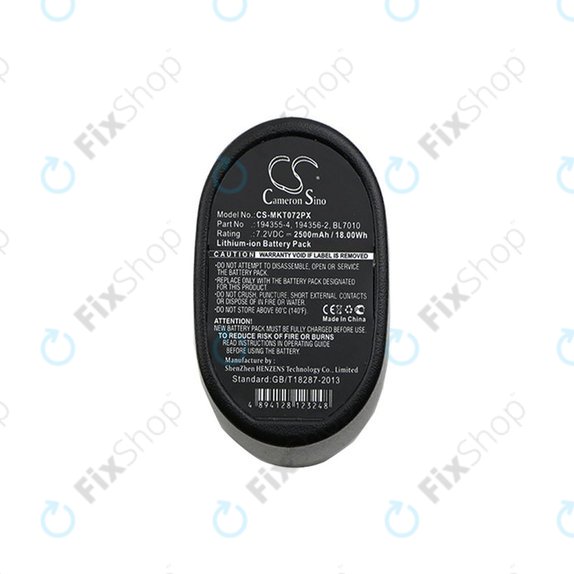 Baterie pentru Makita CL070, CL072, DF010, TD020, TD021, TD022, 2500mAh, Li-Ion, 7.2V, 194355-4, HQ