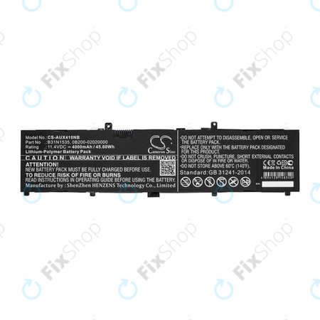 Baterie pentru Asus UX310, UX310UAK, UX410UQ, 4000mAh, Li-Pol, 11.4V, B31N1535, HQ