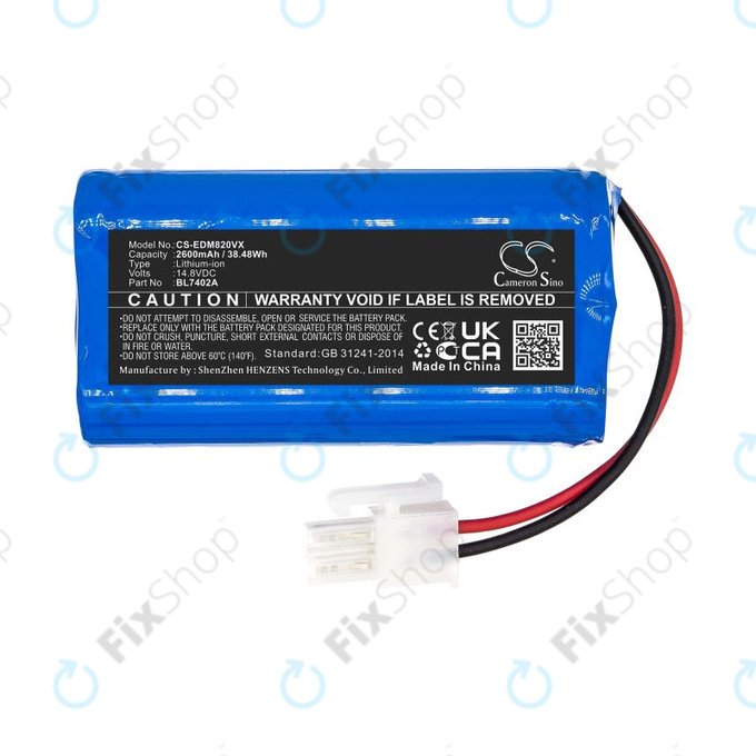 Baterie pentru Ecovacs Deebot M82, Tesla RoboStar T50, T60, T80 Pro, 2600mAh, Li-Ion, 14.8V, BL7402A, HQ